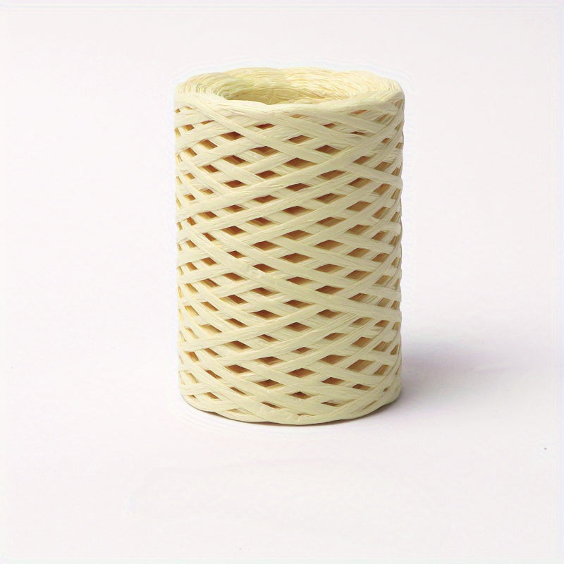 Raffia Braided Thread Cotton Grass Thread 150m Thick Fiber for Raffia Hook Hat