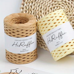 Raffia Braided Thread Cotton Grass Thread 150m Thick Fiber for Raffia Hook Hat