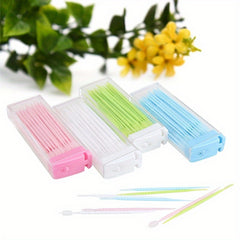 Portable Plastic Cleaning Toothpick Double Floss Dental Stick
