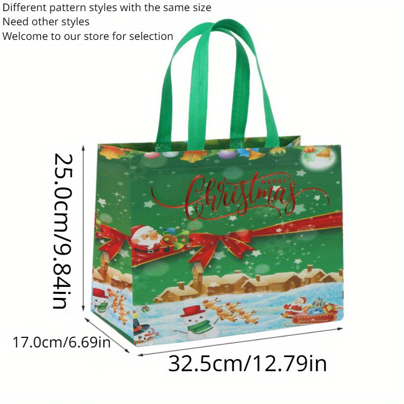 3pcs Christmas Gift Bag Large Capacity Portable Tote Bag