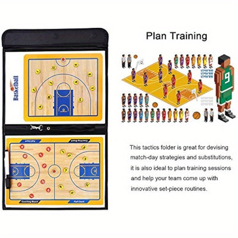 Basketball Coaching Board Portable Coaches Clipboard Magnetic Board Kit
