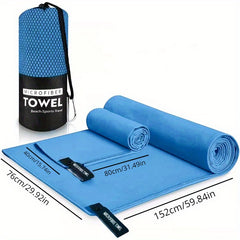 2pcs Quick Drying Microfiber Towels for Sports & Beach