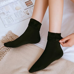 Warm Plush Snow Crew Socks for Sports and Running