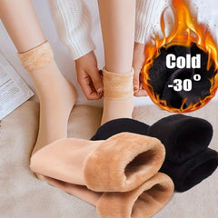 Warm Plush Snow Crew Socks for Sports and Running