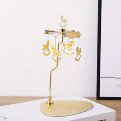 Christmas Revolving Lantern Snowflakes Deer Dream Catcher Candle Holder