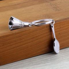 Metal Badminton Keychain Pendant Key Ring Bag Ornament