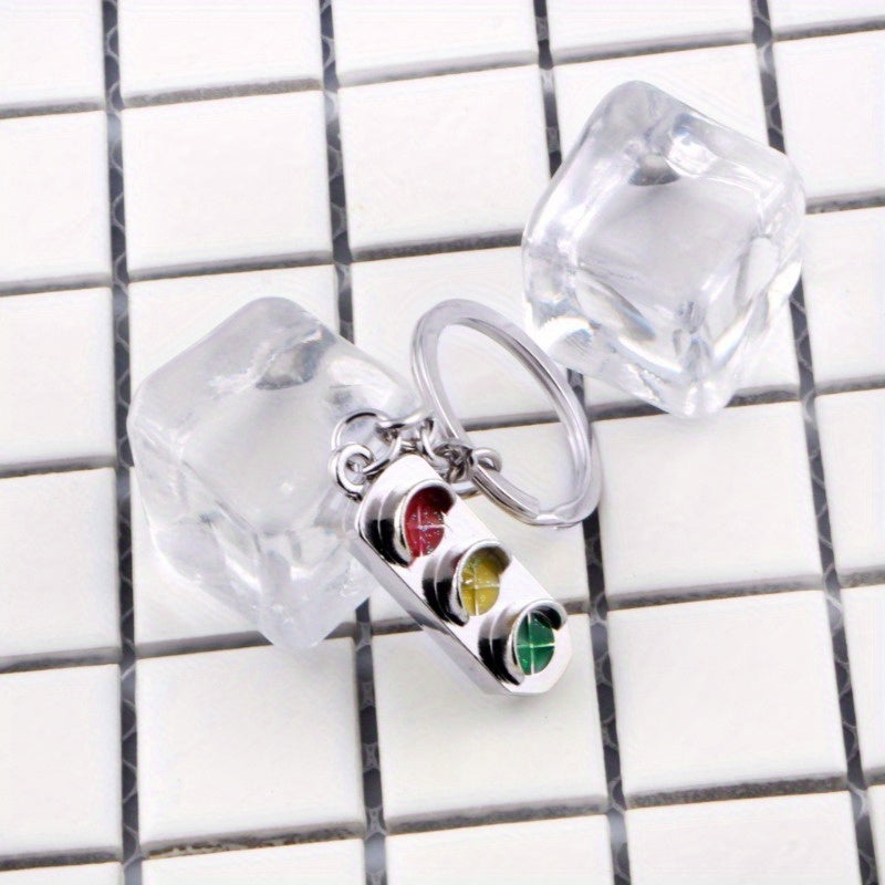 Creative Traffic Light Keychain Keyring Funny Key Chain Charm Pendant Ornament
