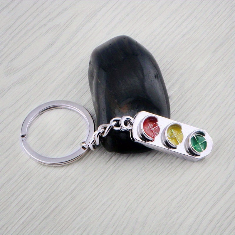 Creative Traffic Light Keychain Keyring Funny Key Chain Charm Pendant Ornament