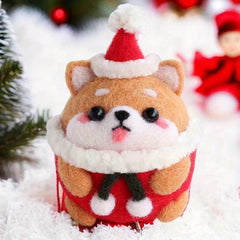 Christmas Deer DIY Wool Felt Material Bag with Needles and Thread