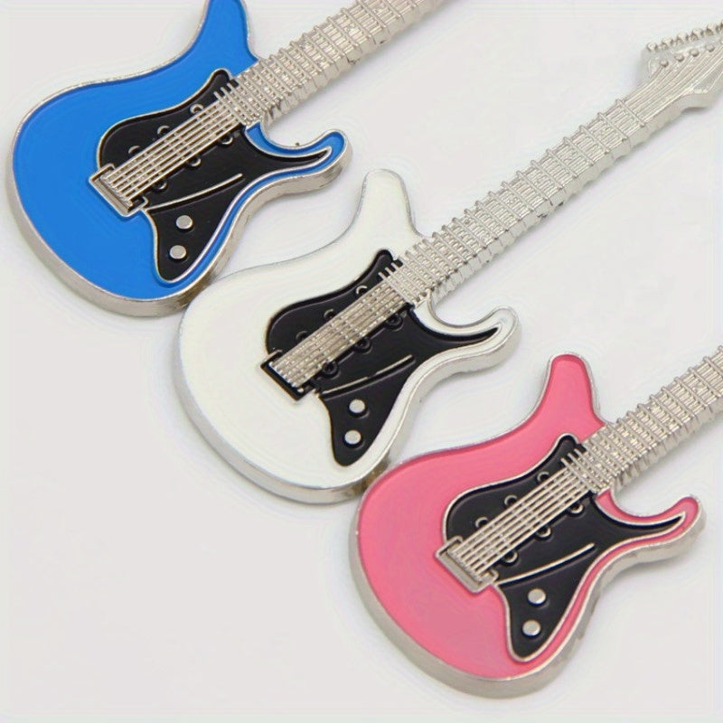Metal Guitar Keychain Cartoon Key Chain Keyring Bag Pendant