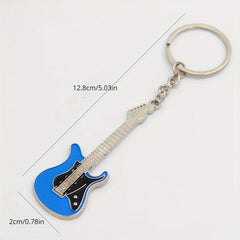 Metal Guitar Keychain Cartoon Key Chain Keyring Bag Pendant
