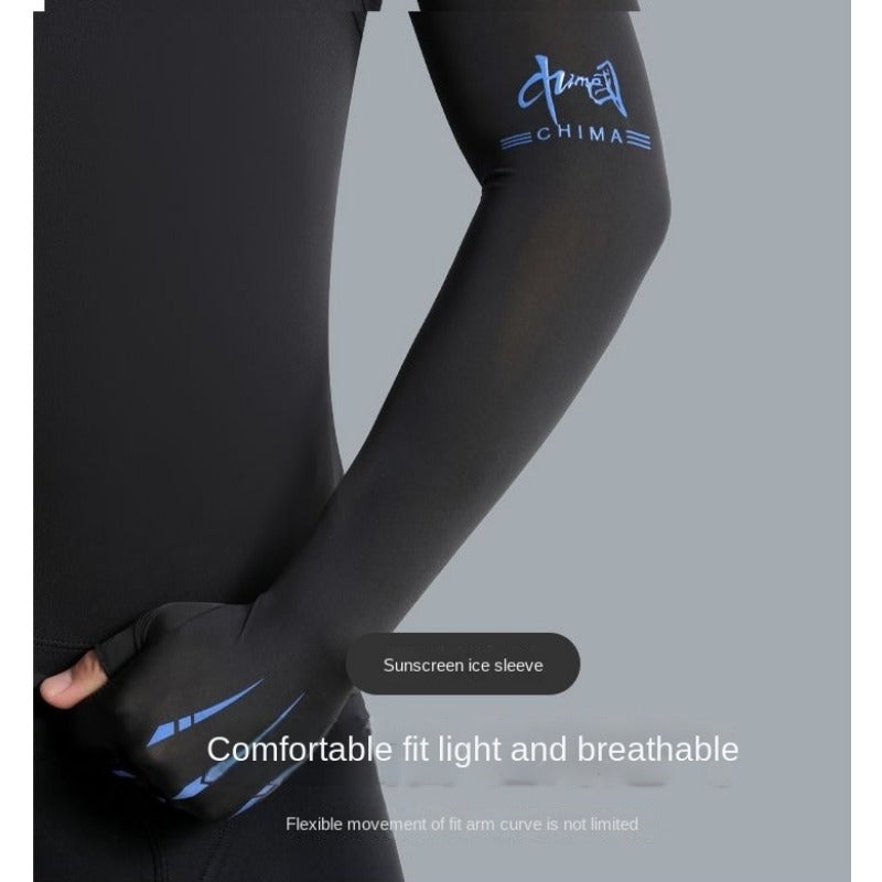2pcs Long Gloves Arm Sleeves Ice Sleeves Hand Cover Half Finger Gloves