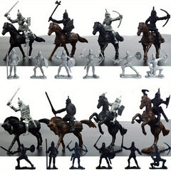 28pcs Military Soldier Model Sandtable Toy Scene Plastic Microlandscape Set