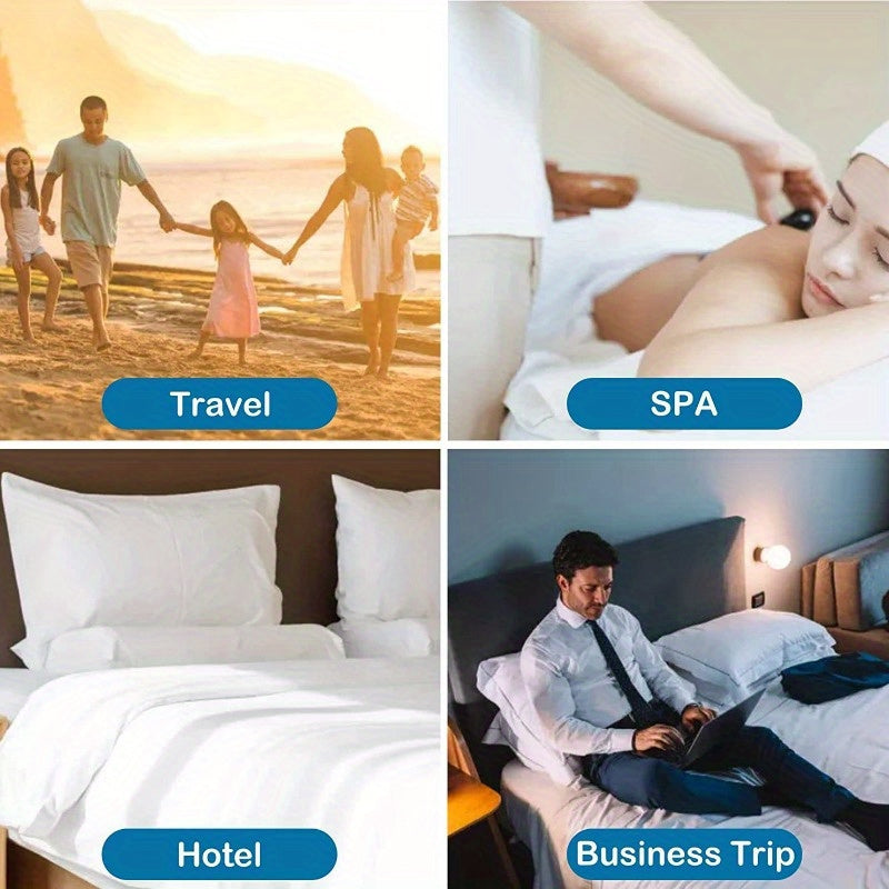 4pc Disposable Hotel Quilt Bed Sheet Pillowcase Set
