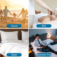 4pc Disposable Hotel Quilt Bed Sheet Pillowcase Set