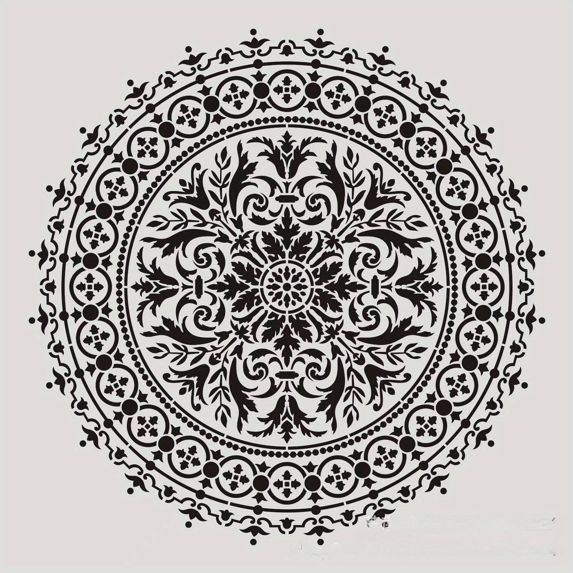4pcs DIY Stencil Wallpaper Floor Furniture Wall Painting Template Lace Ruler