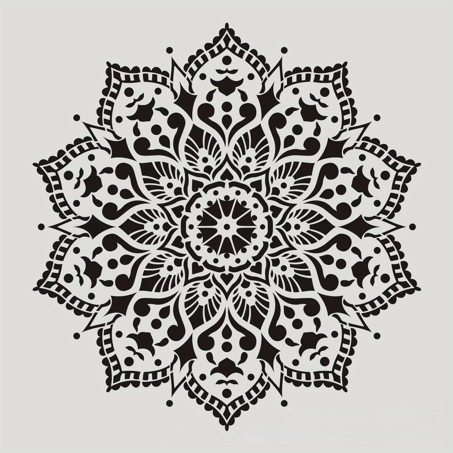 4pcs DIY Stencil Wallpaper Floor Furniture Wall Painting Template Lace Ruler