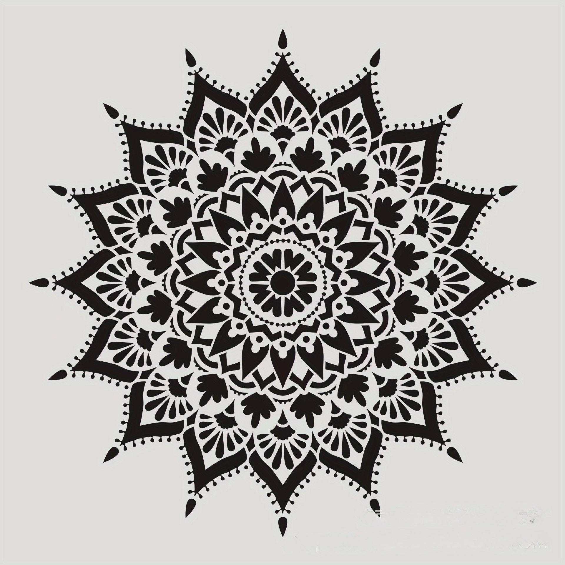 4pcs DIY Stencil Wallpaper Floor Furniture Wall Painting Template Lace Ruler