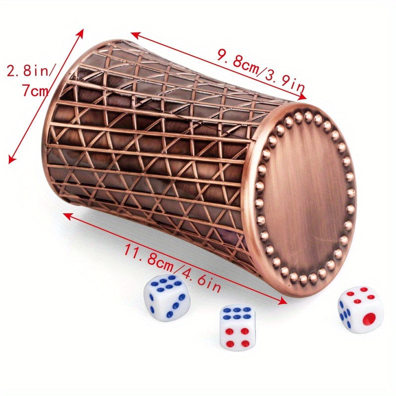 Metallic Luster Dot Dice Cup Set for Games