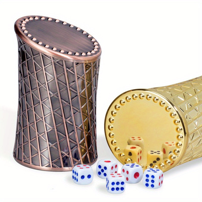 Metallic Luster Dot Dice Cup Set for Games