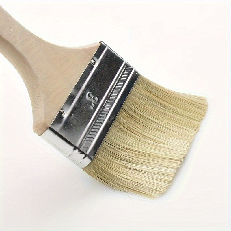 5pcs Thickened Natural Paint Brush Set w/ Decorative & Stain Brushes