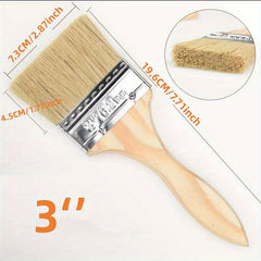 5pcs Thickened Natural Paint Brush Set w/ Decorative & Stain Brushes