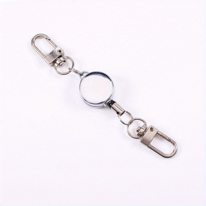 Metal Retractable Keychain Buckle for Outdoor Camping