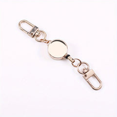 Metal Retractable Keychain Buckle for Outdoor Camping