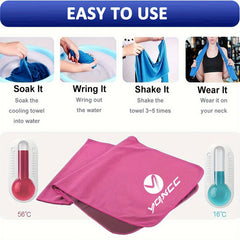 Microfiber Cooling Towel Quick Drying Sports Gym Camping Running