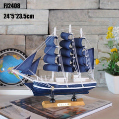 Wooden Scale Model Assembling Building Kits Sailboat Toy Gift