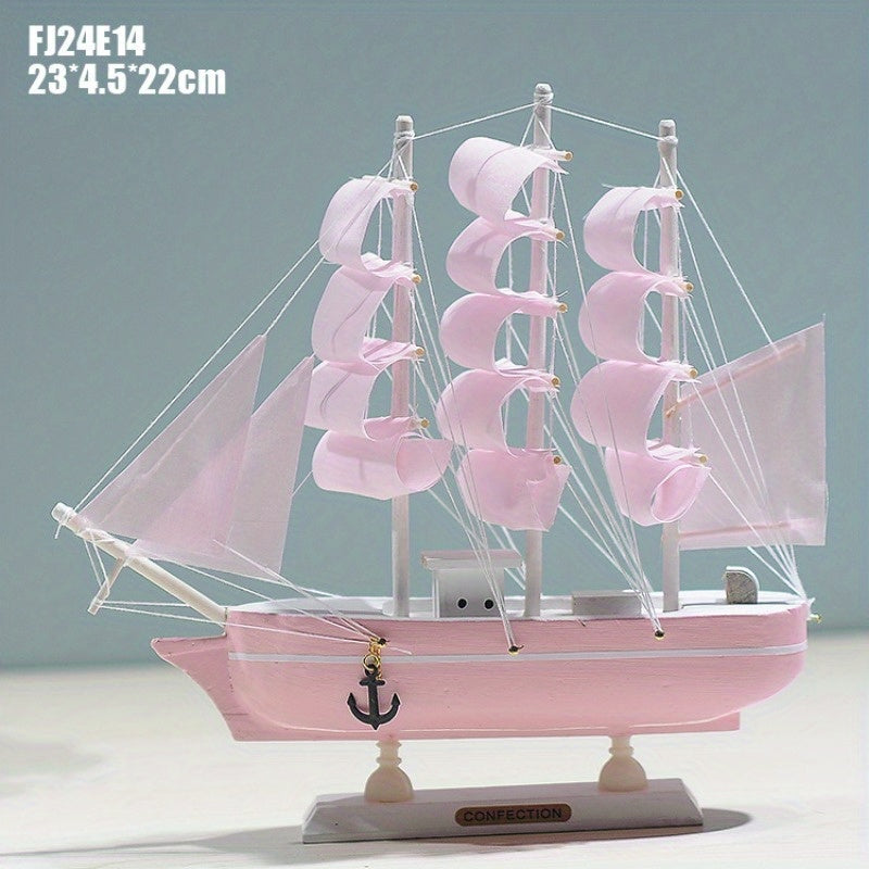 Wooden Scale Model Assembling Building Kits Sailboat Toy Gift
