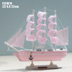Wooden Scale Model Assembling Building Kits Sailboat Toy Gift