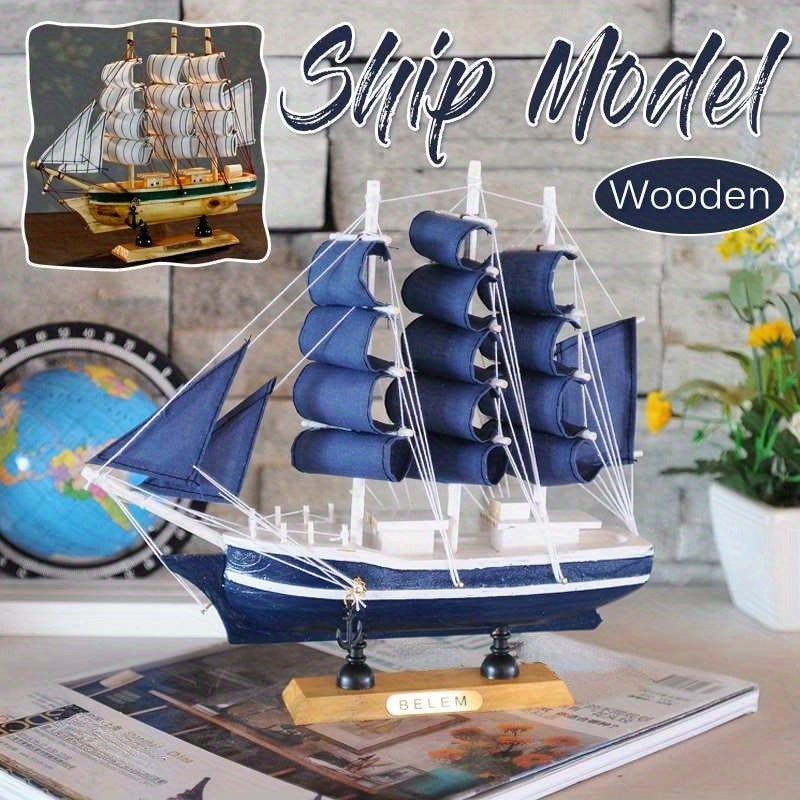 Wooden Scale Model Assembling Building Kits Sailboat Toy Gift