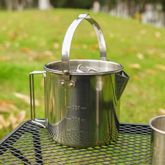 Outdoor Steel Kettle Folding Hanging Portable Pot For Camping