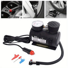 Car Accessories Mini Air Compressor 300 PSI Tire Inflator Pump 12V