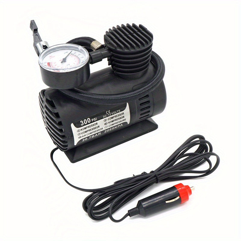 Car Accessories Mini Air Compressor 300 PSI Tire Inflator Pump 12V