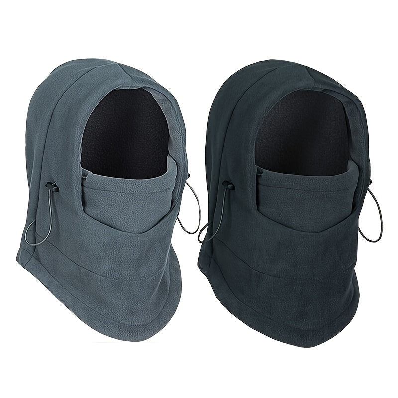 Windproof Fleece Hat with Face Cover for Winter Outdoor Cycling