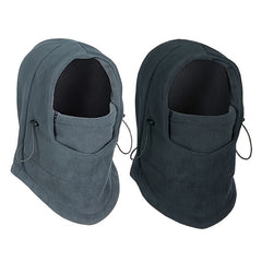 Windproof Fleece Hat with Face Cover for Winter Outdoor Cycling