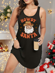 Santa Claus Print Racer Back Nightdress