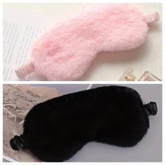 2pcs Plush Sleep Eye Mask Soft Blindfold Travel Nap Rest Yoga Meditation