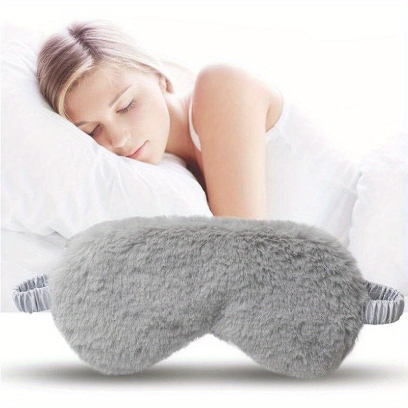 2pcs Plush Sleep Eye Mask Soft Blindfold Travel Nap Rest Yoga Meditation