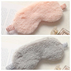 2pcs Plush Sleep Eye Mask Soft Blindfold Travel Nap Rest Yoga Meditation