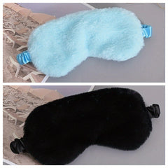 2pcs Plush Sleep Eye Mask Soft Blindfold Travel Nap Rest Yoga Meditation
