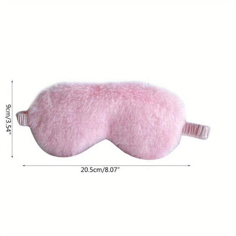 2pcs Plush Sleep Eye Mask Soft Blindfold Travel Nap Rest Yoga Meditation