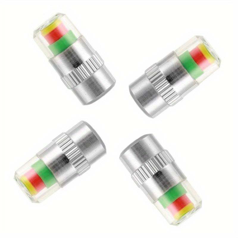 4pcs Car Tire Pressure Gauge Alarm Valve Cap Sensor
