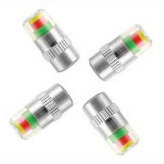 4pcs Car Tire Pressure Gauge Alarm Valve Cap Sensor