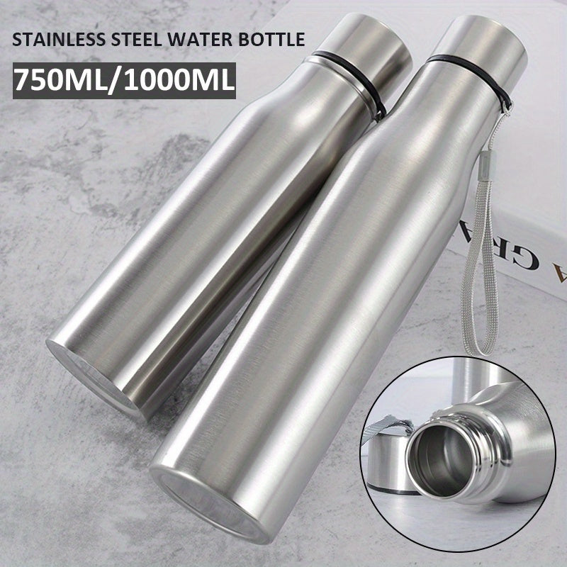 750ml 1000ml Leakproof Sports Water Bottle Stainless Steel Cup Handle