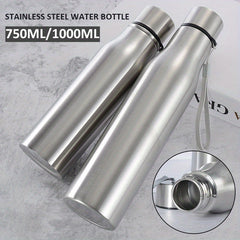 750ml 1000ml Leakproof Sports Water Bottle Stainless Steel Cup Handle
