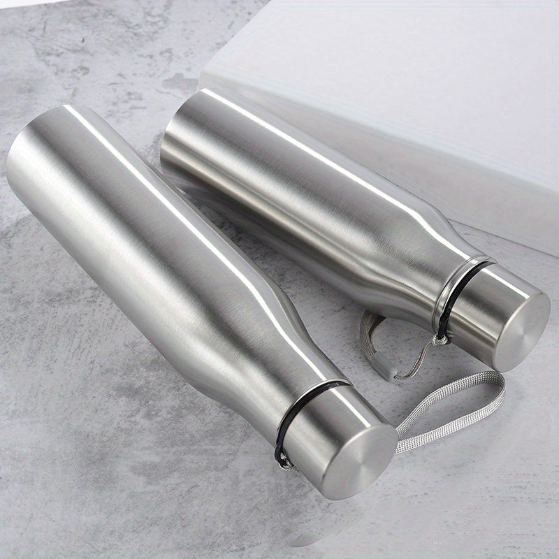 750ml 1000ml Leakproof Sports Water Bottle Stainless Steel Cup Handle