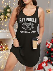 Plus Size Casual Nightdress Women's Plus Racer Back Tank Sleep Dress
